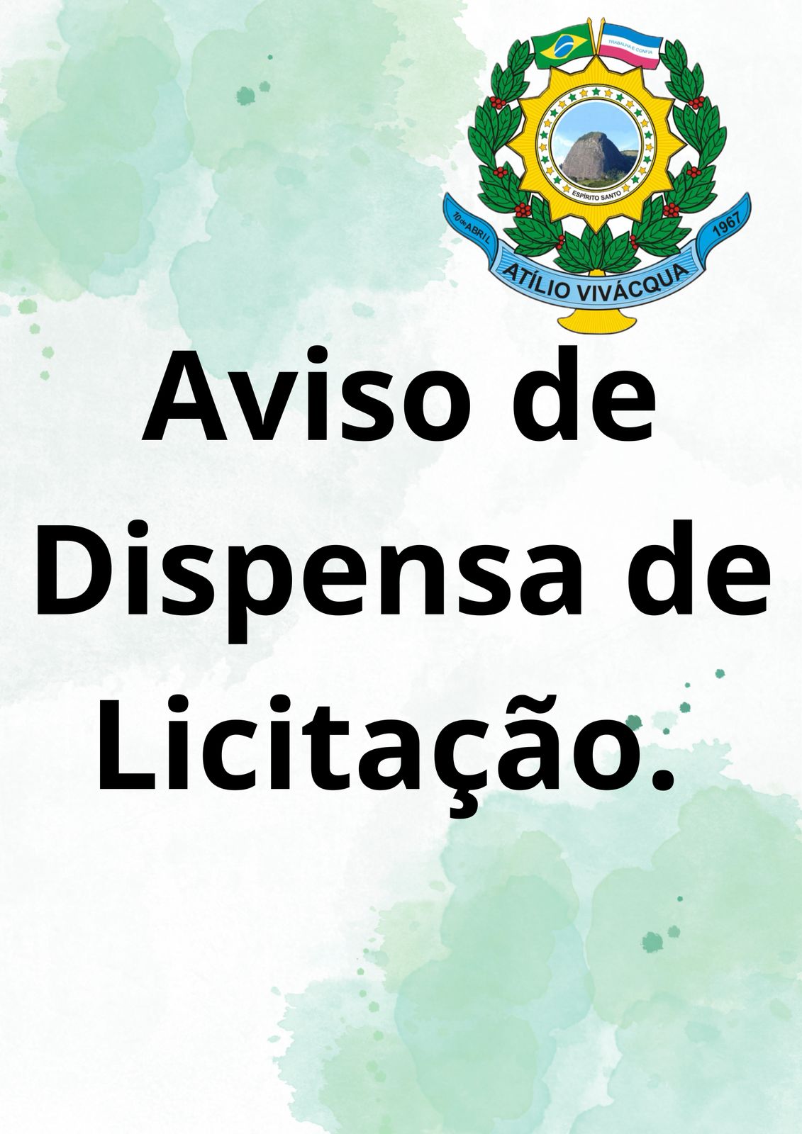 AVISO DE DISPENSA DE LICITAÇÃO